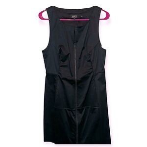 EUC BIRD Black Front Zippered Dress